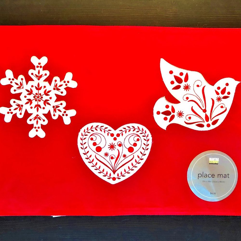 Martha Stewart Holiday Placemats - NWT